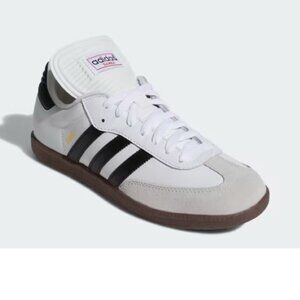 Mens Adidas Samba Sneakers 13.5 White Black Brown Leather Athletic Classic Shoes